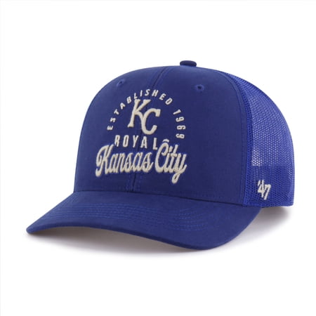 Men s 47 Royal Kansas City Royals Pitstop Trucker Adjustable Hat
