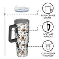 thumbnail image 4 of OBREWU French Bulldog Footprint Tumbler with Handle and Lid,French Bulldog Footprint 40oz Double Wall Vacuum Insulated Tumbler,Cups Gift for Women and Men, 4 of 7