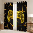 thumbnail image 2 of Homewish Kids Game Console Black Out Curtains,Modern Video Game Curtains Pack of 2 (42x63 Each),Orange Abstrac Hexagon Bedroom Curtains For Boys,Breathable Home Decor, 2 of 6