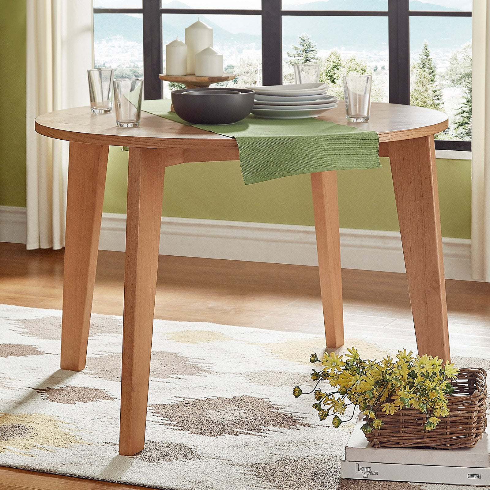 Chelsea Lane Baxter Round Dining Table Light Oak Chelsea Lane Baxter Round Dining Table