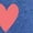 HEATHER ROYAL BLUE, variant on - Grandma Heart - Women's Short Sleeve Graphic T-Shirt