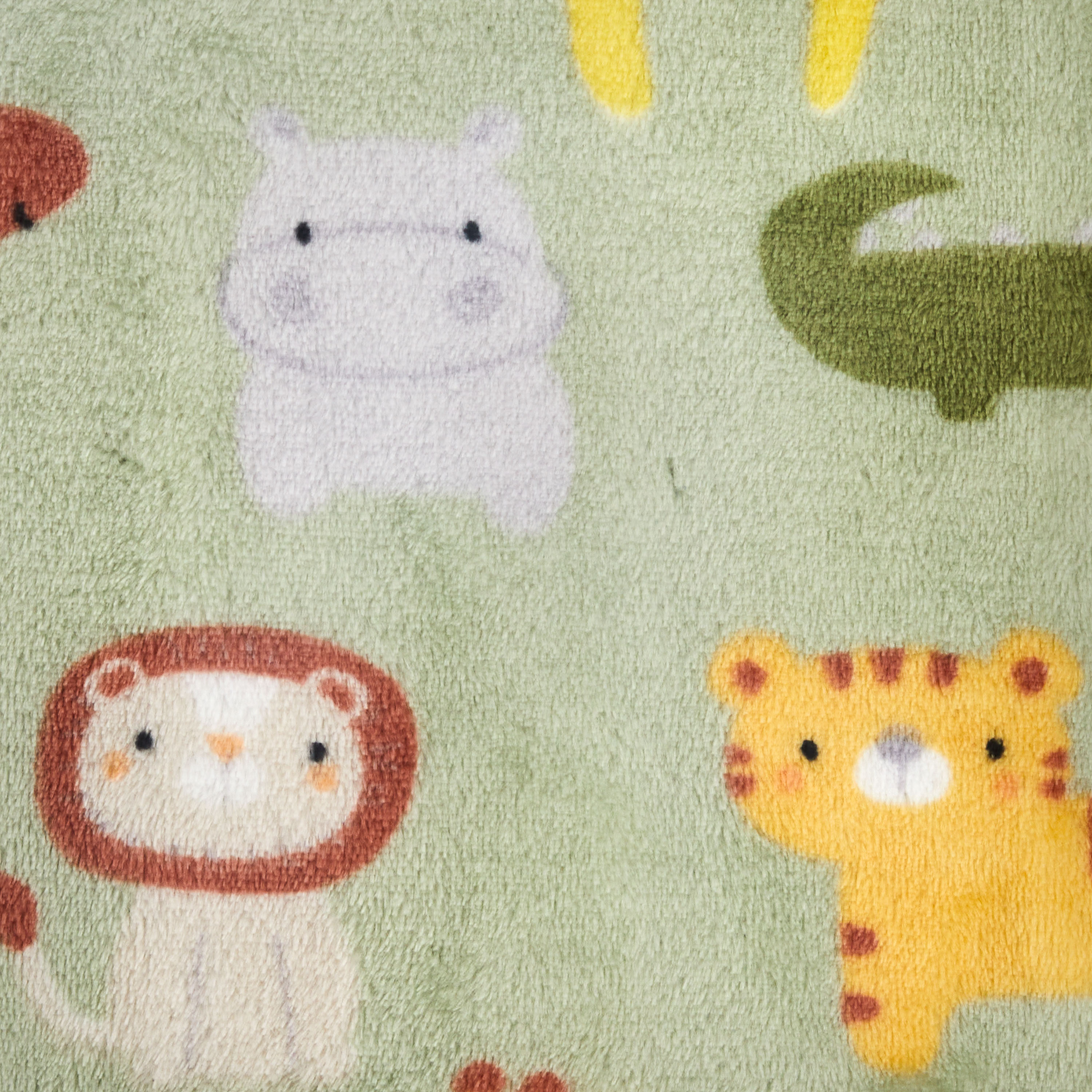 (Paquete de 3) Manta de bebé súper suave de felpa Parent's Choice impresa de selva verde, 30" x 36", unisex para infantes 7