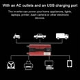thumbnail image 3 of 1200W Car Power Inverter (12V to 110V AC Converter) with LCD Digital Modified Sine Wave Solar Inverter and AC Outlet, USB Charging Port, and Switch for Cars and RVs with Solar Panels, 3 of 8