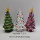 thumbnail image 1 of Árbol de Navidad de cerámica pintado a mano de 15 pulgadas con luces LED, decoración del hogar, fiesta de Navidad, 1 of 4