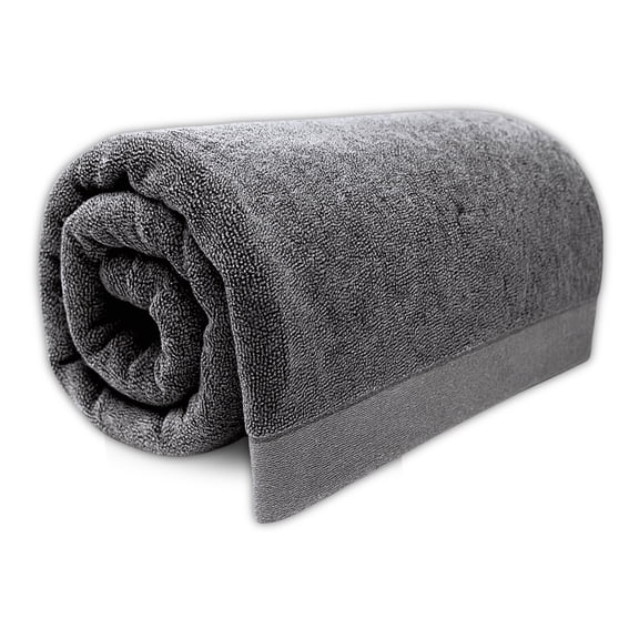 BedVoyage Luxury Bath Sheet Towels, Extra Large Bathroom Towel, 37x70 Viscose Derived from Bamboo & Cotton, Super Absorbent & Fast Drying Plush Bath Sheets - Charcoal
