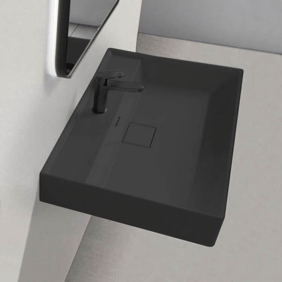 Nameeks CeraStyle 037107-U-97-One Hole Sharp 23-5/8" Rectangular Ceramic Wall Mount / Drop