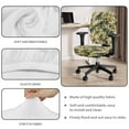 thumbnail image 7 of SCRAWLGOD Palm Tree Green Beige 2 Piece Sets Soft Computer Office Chair Cover Breathable Easy to Install Split Swivel Chair Cover Removable High Back Chair Slipcover, 7 of 7