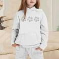 thumbnail image 2 of CHENge Girls Sweatpants Set - 2 Piece Velour Pullover Kids Cute Hoodies Sweatshirt and Jogger Sweatpants Tracksuit Set (7-12), 2 of 6