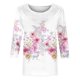 thumbnail image 3 of Camisetas de Manga Corta para las Mujeres Retro Cuello Redondo Pascua Impreso Suelto Top, Ligero Poliéster 3/4 Camiseta de Manga para el Desgaste Casual, Diario Y de Primavera, 3 of 4