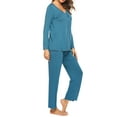 thumbnail image 6 of Avidlove Women's Pajama Set Two Piece Long Sleeve Sleepwear Soft V Neck Pj Top and Long Pants Loungwear, 6 of 7
