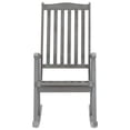 thumbnail image 4 of vidaXL Rocking Chair with Cushions Gray Solid Acacia Wood, 4 of 40