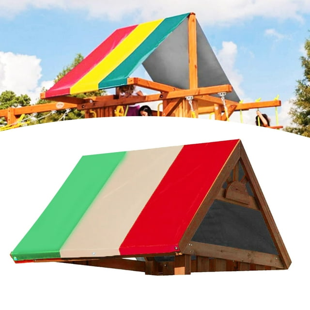 Tente de Canopée Durable et Coupe-Vent, Canopée Extérieure, Jardin de Randonnée Multifonctionnel pour Patio Cour Vert + Beige + Rouge