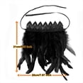 thumbnail image 5 of Puños de Plumas para Mujer, de Piel Suave, con Plumas, Accesorios para Festivales, Espectáculos y Bailes, Color Negro., 5 of 5