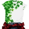 thumbnail image 4 of HAiming St. Patrick’s Day Shamrock T-Shirt Short Sleeve Round Neck Casual Cute Printed Trendy Pullover Tops Clothes, 4 of 6