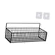 thumbnail image 5 of Organizador de pared colgante, cesta colgante de alambre, cesta de alambre de acero resistente para manualidades Negro L con pegatina, 5 of 9