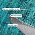 thumbnail image 3 of YUSAZENS 5 x 7 Washable Vintage Distressed Runner Rug for Hallway, Long Non-Slip Kitchen Rug, Retro Abstract Low Pile Soft Entryway Runner, Carpet for Bedroom and Laundry Room Turquoise, 3 of 6