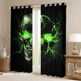 thumbnail image 2 of Castle Fairy Gothic Skull Black Out Curtains for Boys Girls,Abstract Green Lightning Curtains Pack of 2 (42x63 Each),Exotic Style Bedroom Curtains,Ultra Soft Home Decor, 2 of 6