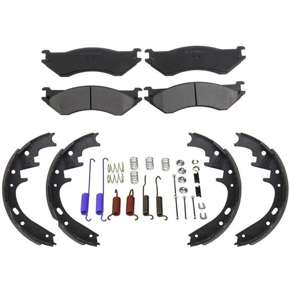 For 00-01 Dodge Ram Pick Up 1500 Brake Pad & Brake Shoe & Springs 3pc