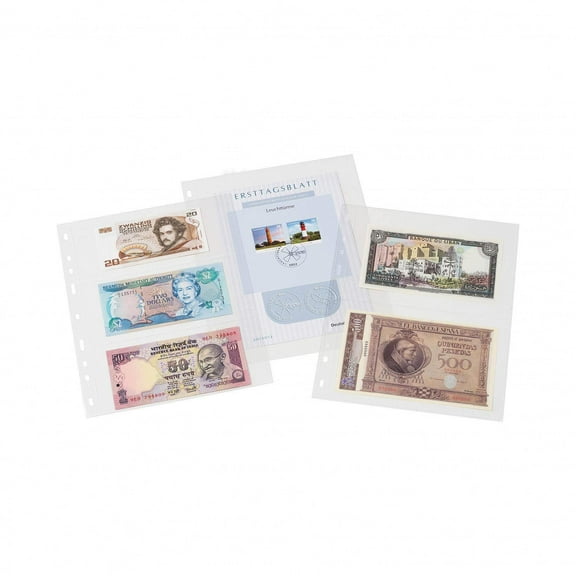 Leuchtturm1917 SH 252 plastic sheets, 1 pocket, PP, clear, pack of 50