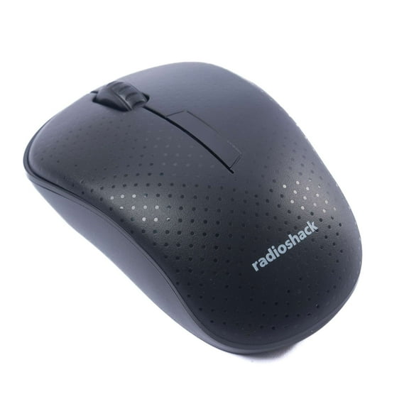 RadioShack Wireless Mouse - 1200 DPI, 3 Buttons, USB-A Receiver, Black