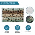 thumbnail image 6 of Teal Brown Placemats Set of 4, Pet Paw Printed Farmhouse Dog Claws Wood Grain Placemats for Dining Table, Place Mats for Kitchen Tabletop, Waterproof Wipeable Dining Table Mats Set, 6 of 9