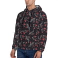 thumbnail image 3 of Haiem Black Roosters Patterned Men's Hoodie with Kangaroo Pocket - Ideal Pullover Sweatshirt for Daily Wear, Travel, and Home-XX-Large, 3 of 7