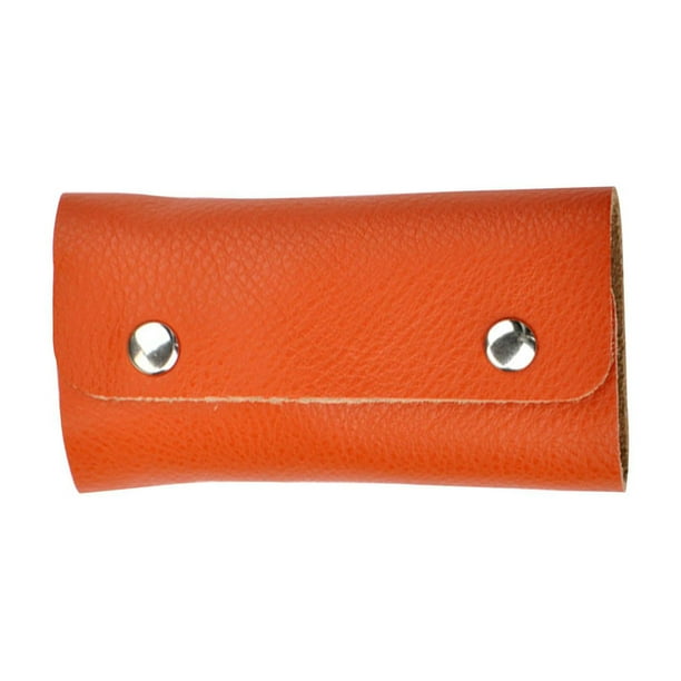Estuche universal para llaves de coche con 6 llaveros. Naranja