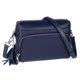 thumbnail image 1 of Bolso bandolera de piel auténtica con bloqueo RFID azul marino, 1 of 7