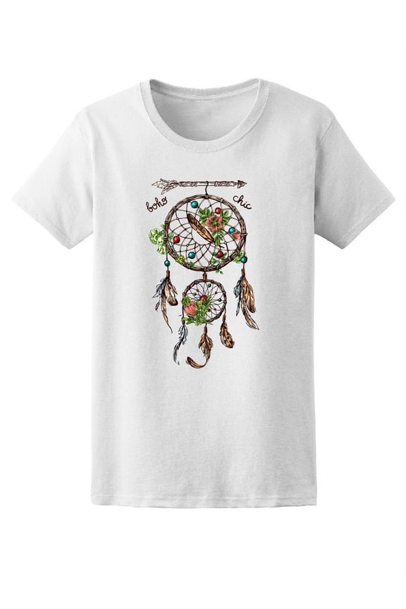 Dream Catcher Boho Chic Art T-Shirt Women -Image by Shutterstock, Female Medium