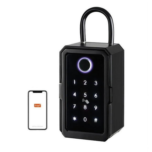 Boîte à Clés Étanche Extérieure Sécurité Intelligente Serrure de Rangement Mot de Passe Tuya Ou TTLock APP Anti-Vol, Votre Gestionnaire de Richesse Exclusif