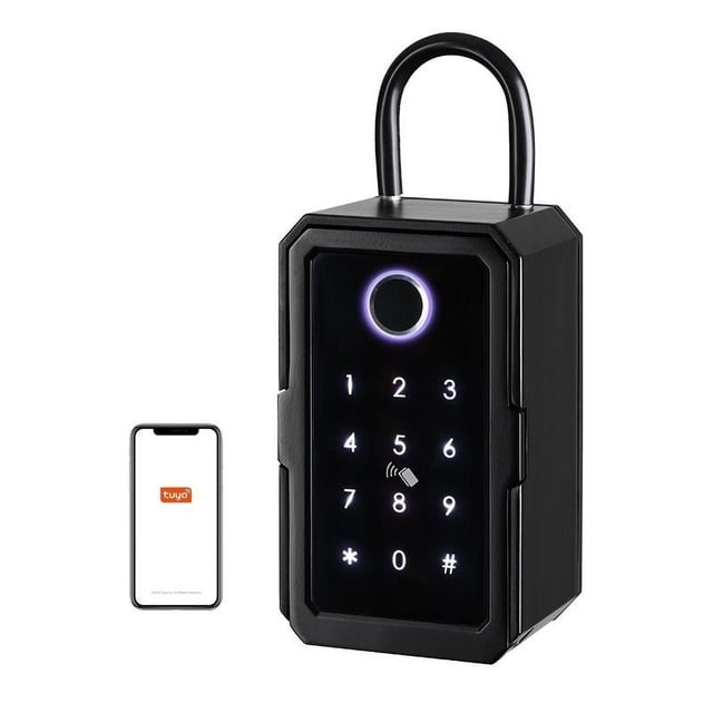 Outdoor Waterproof Safe Security Intelligent Password Storage Lock Tuya or TTLock APP Key Box Anti-theft box ,Easy to Install