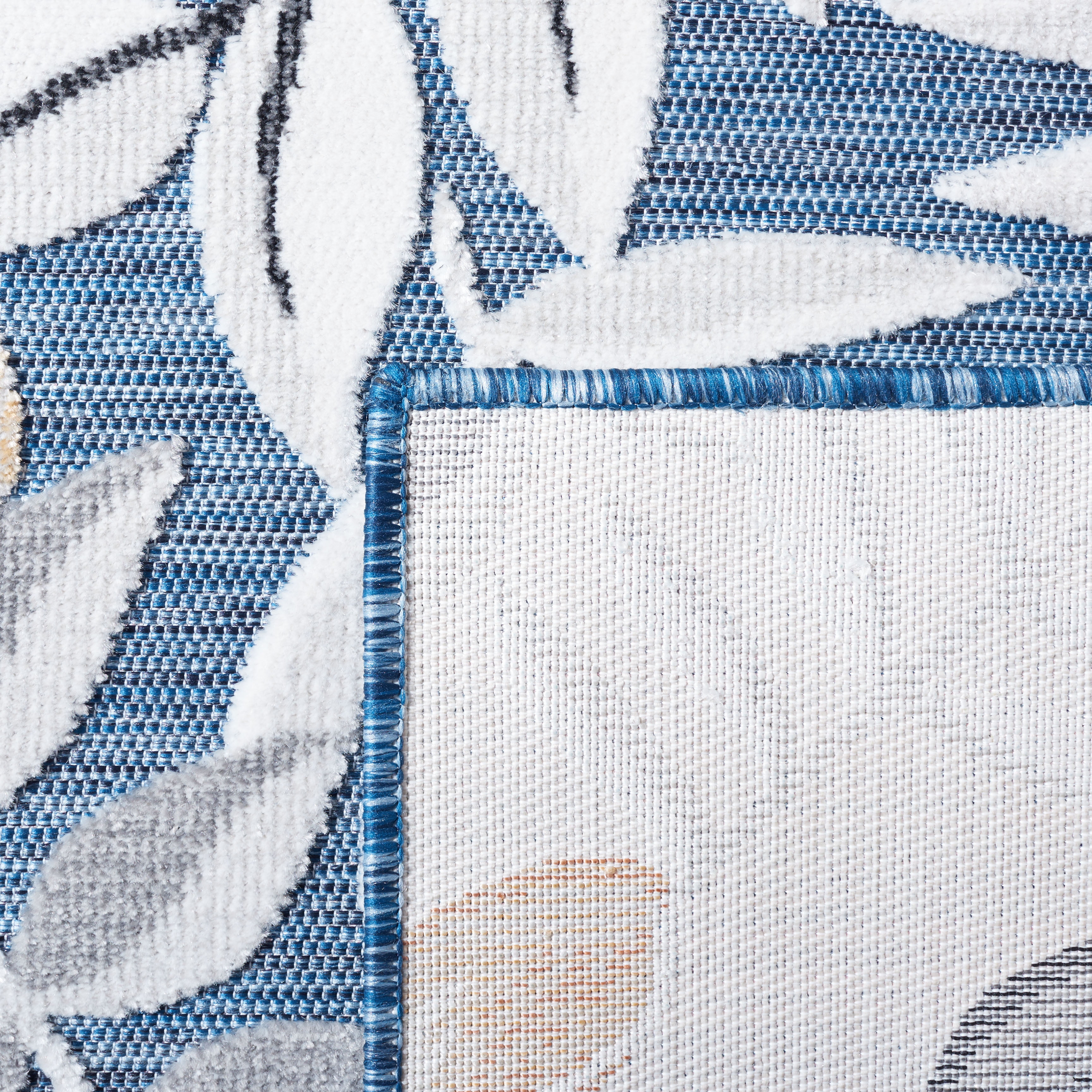 SAFAVIEH Cabana Blazhe Indoor/Outdoor Area Rug, Blue/Grey, 6' x 9'