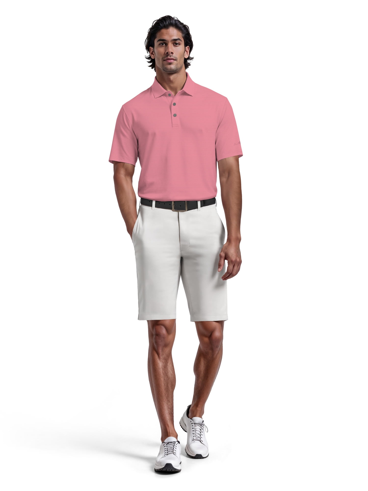 Ben Hogan Men's & Big Men's Performance Solid Polo Shirt with Short Sleeves, Sizes S-5XL