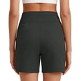 thumbnail image 5 of Kilaqueen Women's Bermuda Short High Waisted Stretchy Yoga Shorts Relaxed Fit Dressy Casual Workout Shorts with Pockets, 5 of 8