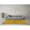 thumbnail image 3 of Ahgly Company Machine Washable Indoor Rectangle Abstract Yellow Contemporary Area Rugs, 8' x 12', 3 of 4