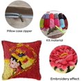 thumbnail image 2 of SAYDY Wedding Hi Doll Latch Hook Rug Kits for Adults Printed Canvas Tapestry Kits Rug Making Kits Creative Gift DIY Crochet Yarn Kits Handmade Craft Kit,Style 3, 2 of 7
