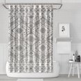 thumbnail image 1 of Forme de Faisceau Abstraite avec Motifs Géométriques (5) Rideaux de Douche Imperméables Doublure de Douche, Rideau de Salle de Bain en Polyester Neutre Esthétique, Doublures de Rideau de Bain avec Crochet en Plastique 72x72 Pouces, 1 of 4