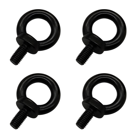 M6 Lifting Eye Bolts, Black Bolts 304 Stainless Steel (4 Pack)