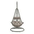 thumbnail image 2 of Patio Hanging Chair with Tear Drop Shape and Thick Cushions Gray, 2 of 5