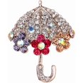 thumbnail image 1 of Women Brooch Pin Decor Gift Dress Accessories Women Fashion Umbrella Flower Rhinestone Inlaid Brooch Pin Jacket Collar, 1 of 4