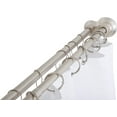thumbnail image 5 of Utopia Alley Adjustable 72-Inch Double Shower Curtain Tension Rods - Rust-Proof Aluminum with Rubber End Cap, Easy Installation - Extendable, Retractable, Wall-to-Wall - No Drilling, Brushed Nickel, 5 of 17