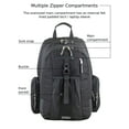 thumbnail image 4 of Eastsport Unisex 19" Premier Expandable Recycled Backpack, Charcoal, 4 of 12