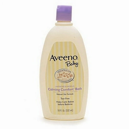 AVEENO Baby Lavender & Vanilla Calming Comfort Bath 18 oz (Pack of 3)