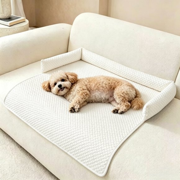 Alfombrilla refrescante para perros y gatos, de tela de seda de hielo, lavable para sofá y cama de suelo, base antideslizante, cojín de verano para clima caluroso.