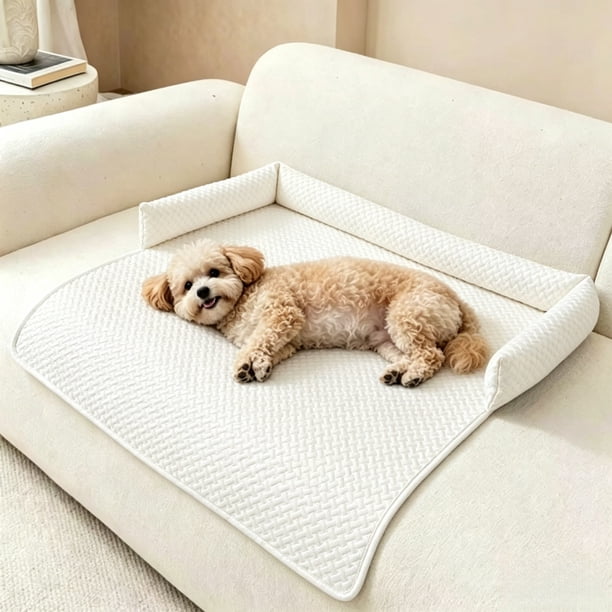 Alfombrilla refrescante para perros y gatos, de tela de seda de hielo, lavable para sofá y cama de suelo, base antideslizante, cojín de verano para clima caluroso.