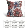 thumbnail image 5 of Navy Blue and Red Pillow Covers 16x16 Set of 2 Retro Sunflower Flowers Print Decorative Throw Pillows Outdoor Modern Art Floral Pillowcase Square Linen Cushion Case for Home Sofa Couch Bed, 5 of 6