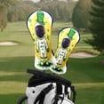thumbnail image 5 of Golf Club Head Covers Space-Themed Patrick's Figure Waterproof Leather Golf Head Covers for Men Women Driver Head Cover Fairway Headcover for Golf Lovers, 5 of 7