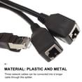 thumbnail image 5 of CIMAXIC 1Pc RJ45 Ethernet Cable Adapter Splitter 1 Male to 2 Female Port LAN Network Plug 2 in 1 Adapter NetWork Accessories Splitter (Black),12.99"X1.77"X0.79", 5 of 5