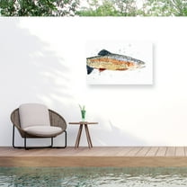 Emma Caroline 'Watercolor Rainbow Trout I' Outdoor All-Weather Wall Decor