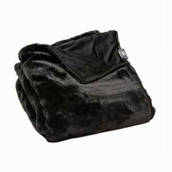 Home Decor Classic Faux Fur Throw | 1-Piece | Black | 50'x60'